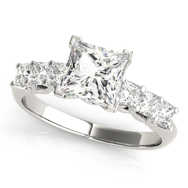 Classic Prong-Set Princess Diamond Engagement Ring — 9K/18K Gold & Platinum