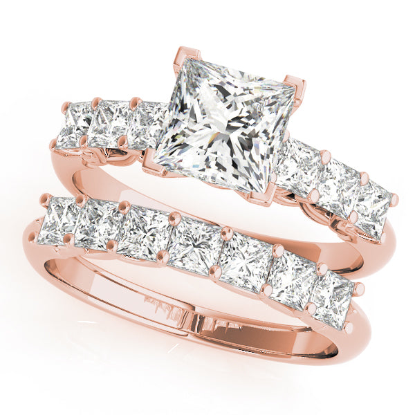 Classic Prong-Set Princess Diamond Engagement Ring — 9K/18K Gold & Platinum
