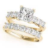 Classic Prong-Set Princess Diamond Engagement Ring — 9K/18K Gold & Platinum