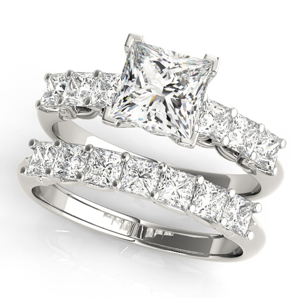 Classic Prong-Set Princess Diamond Engagement Ring — 9K/18K Gold & Platinum