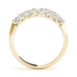 7-Stone Princess Cut Half Eternity Ring in Gold & Platinum