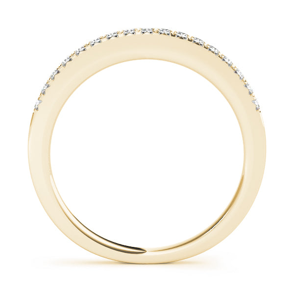 French Cut Half Eternity Ring in Gold & Platinum