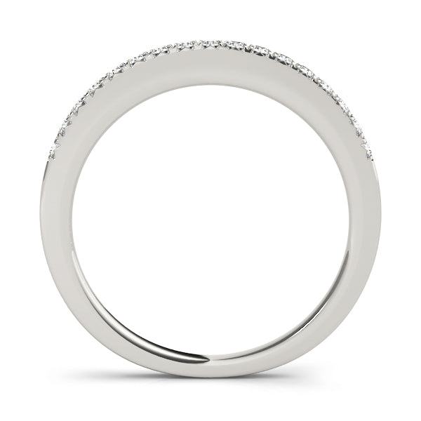 French Cut Half Eternity Ring in Gold & Platinum