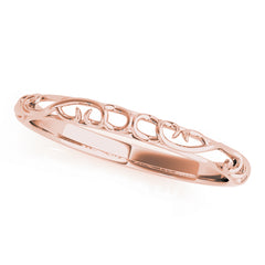 Vintage Inspired Wedding Gold Band