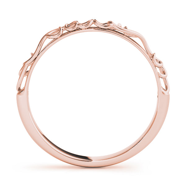 Vintage Inspired Wedding Gold Band