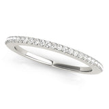 Shared Prong Half Eternity Ring in Gold & Platinum