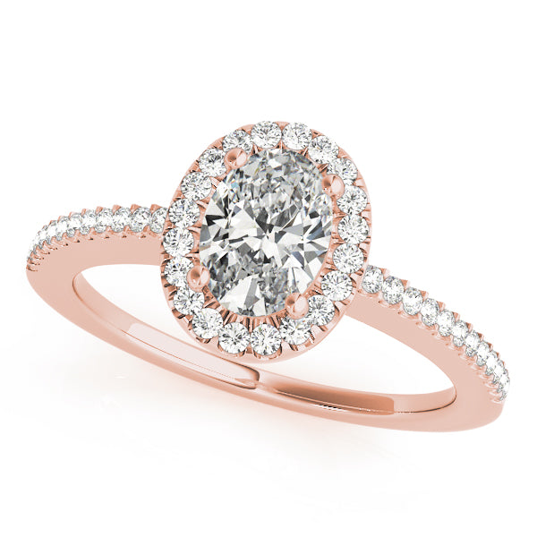 Eternal Halo Oval Diamond Engagement Ring — 9K/18K Gold & Platinum