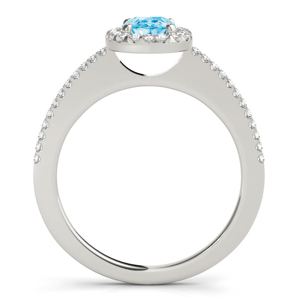 Eternal Halo Oval Diamond Engagement Ring — 9K/18K Gold & Platinum