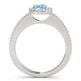 Eternal Halo Oval Diamond Engagement Ring — 9K/18K Gold & Platinum