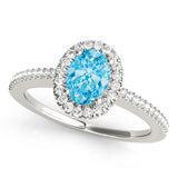 Eternal Halo Oval Diamond Engagement Ring — 9K/18K Gold & Platinum