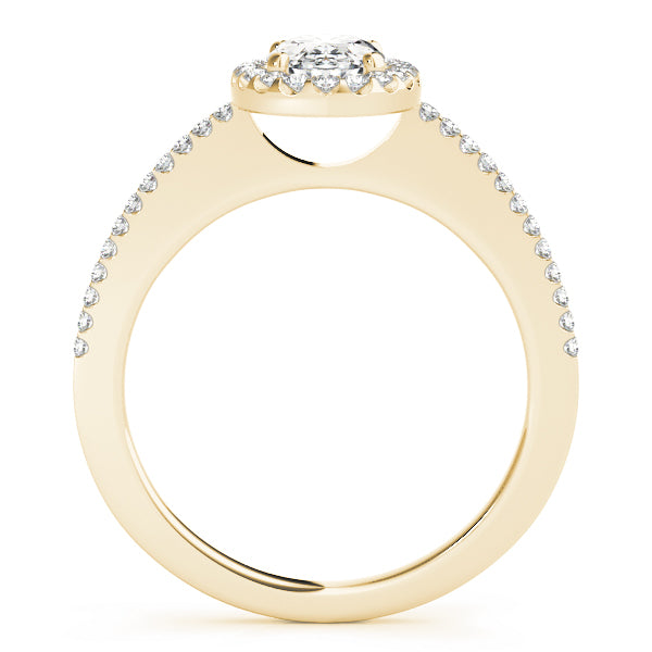 Eternal Halo Oval Diamond Engagement Ring — 9K/18K Gold & Platinum