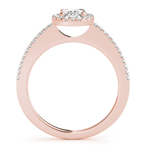 Eternal Halo Oval Diamond Engagement Ring — 9K/18K Gold & Platinum
