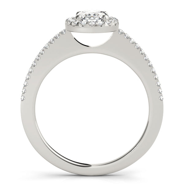 Eternal Halo Oval Diamond Engagement Ring — 9K/18K Gold & Platinum