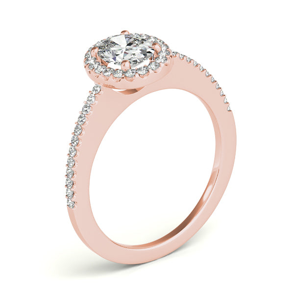 Eternal Halo Oval Diamond Engagement Ring — 9K/18K Gold & Platinum
