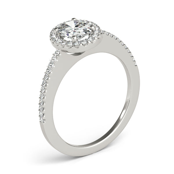 Eternal Halo Oval Diamond Engagement Ring — 9K/18K Gold & Platinum