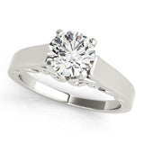 Vintage-Inspired New Bridal Round Diamond Engagement Ring — 9K/18K Gold & Platinum