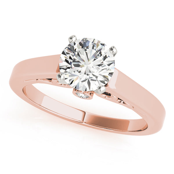 Luxe Remounts Any Shape Round Diamond Engagement Ring — 9K/18K Gold & Platinum