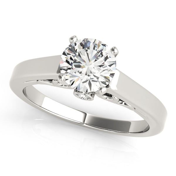 Luxe Remounts Any Shape Round Diamond Engagement Ring — 9K/18K Gold & Platinum