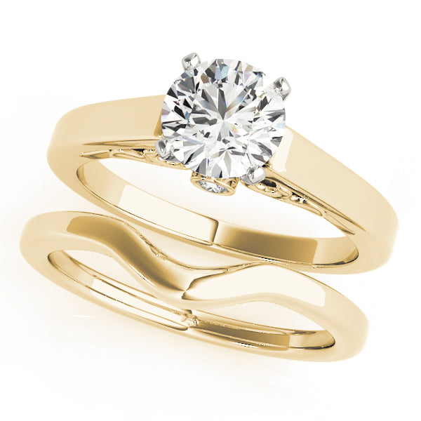 Luxe Remounts Any Shape Round Diamond Engagement Ring — 9K/18K Gold & Platinum