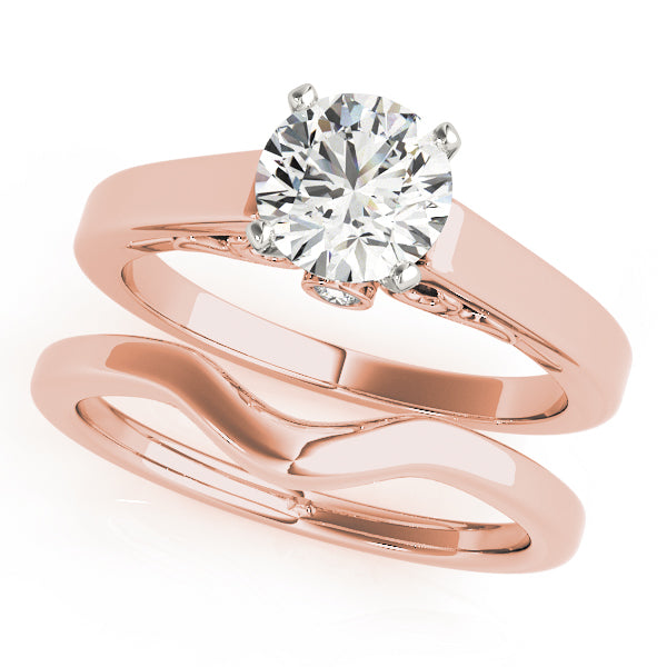 Luxe Remounts Any Shape Round Diamond Engagement Ring — 9K/18K Gold & Platinum
