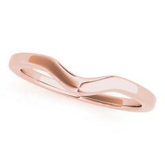 Curved Wedding Gold Band