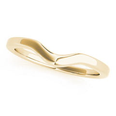 Curved Wedding Gold Band
