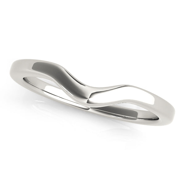 Curved Wedding Gold Band
