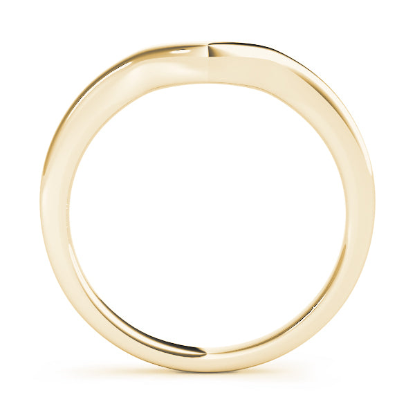 Curved Wedding Gold Band