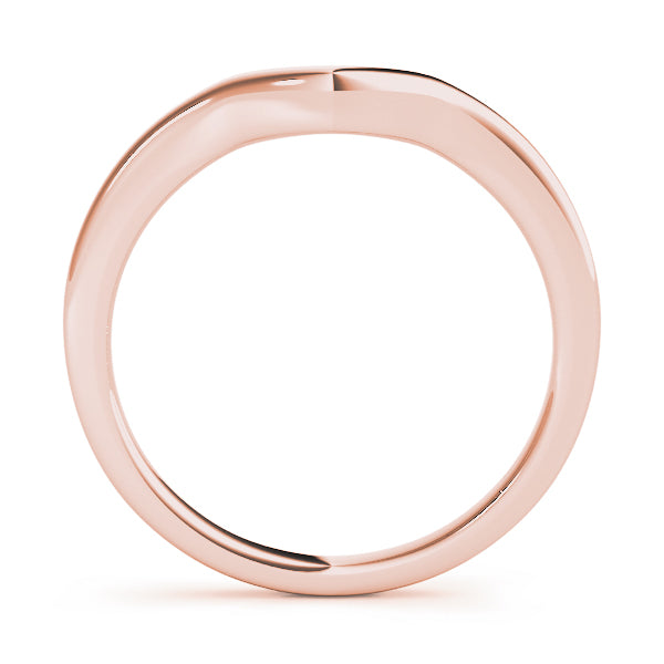 Curved Wedding Gold Band