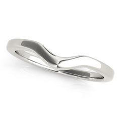 Curved Wedding Gold Band