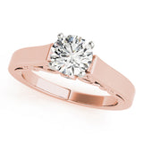 Refined Remounts Any Shape Round Diamond Engagement Ring — 9K/18K Gold & Platinum