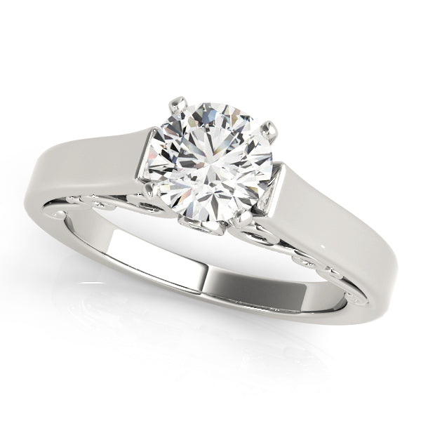 Refined Remounts Any Shape Round Diamond Engagement Ring — 9K/18K Gold & Platinum