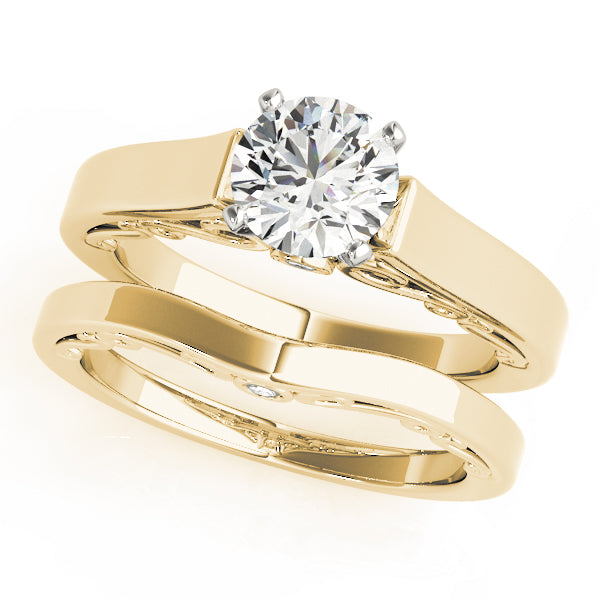 Refined Remounts Any Shape Round Diamond Engagement Ring — 9K/18K Gold & Platinum