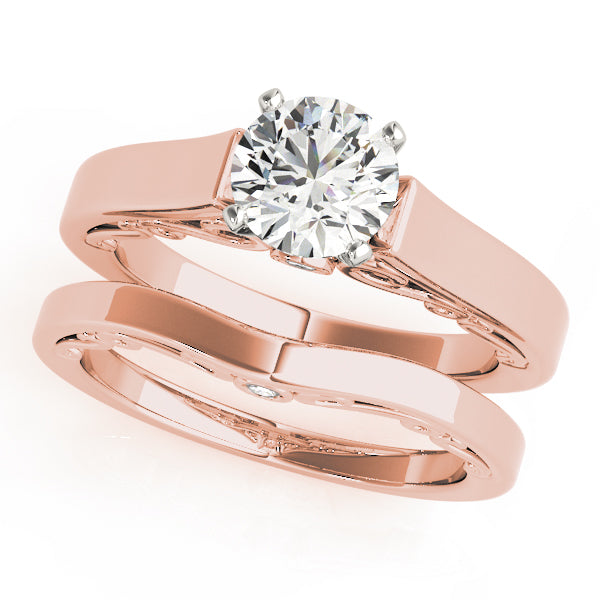 Refined Remounts Any Shape Round Diamond Engagement Ring — 9K/18K Gold & Platinum