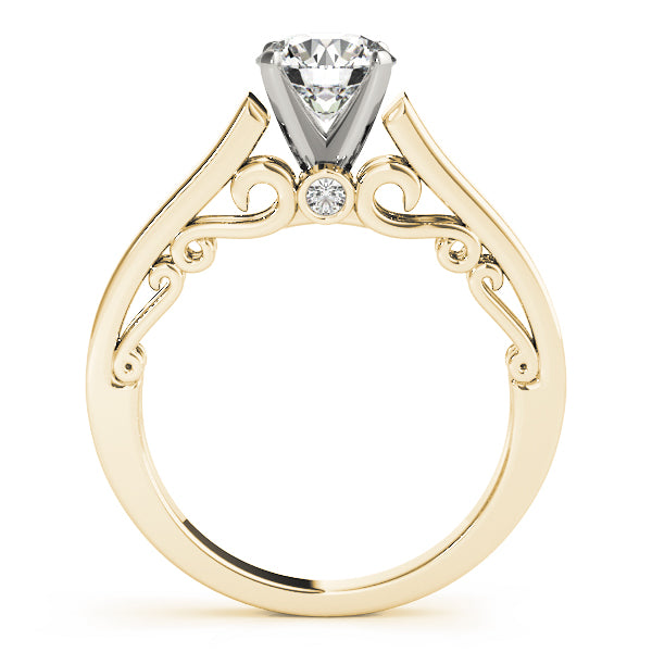 Refined Remounts Any Shape Round Diamond Engagement Ring — 9K/18K Gold & Platinum