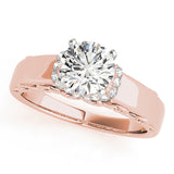 Signature Remounts Any Shape Round Diamond Engagement Ring — 9K/18K Gold & Platinum