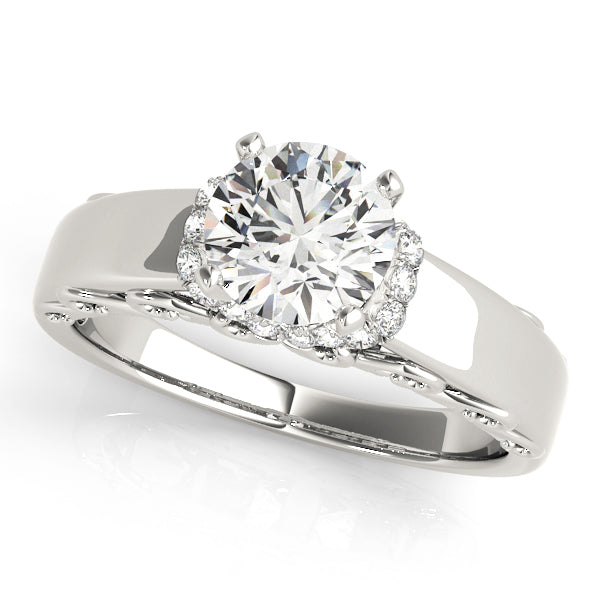 Signature Remounts Any Shape Round Diamond Engagement Ring — 9K/18K Gold & Platinum