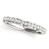 Curved Bands Half Eternity Ring in Gold & Platinum