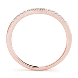 U-Prong Curved Half Eternity Ring in Gold & Platinum