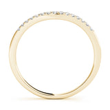 U-Prong Curved Half Eternity Ring in Gold & Platinum