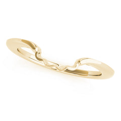 Curved Wedding Gold Band