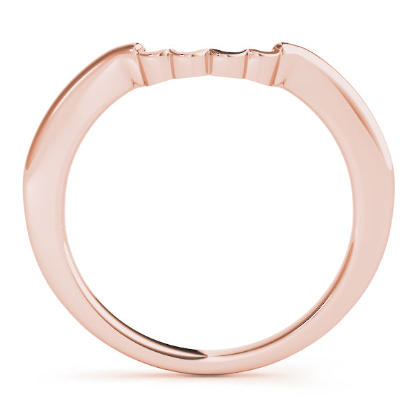 Curved Wedding Gold Band