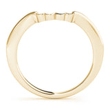 Curved Wedding Gold Band