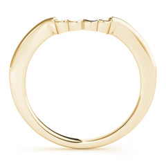 Curved Wedding Gold Band