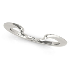 Curved Wedding Gold Band