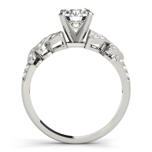 Radiant Multi-Row Round Diamond Engagement Ring — 9K/18K Gold & Platinum