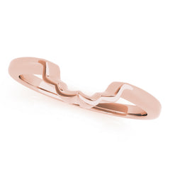 Curved Wedding Gold Band