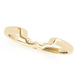 Curved Wedding Gold Band
