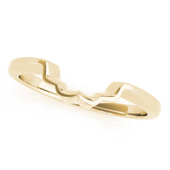 Curved Wedding Gold Band
