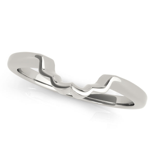 Curved Wedding Gold Band